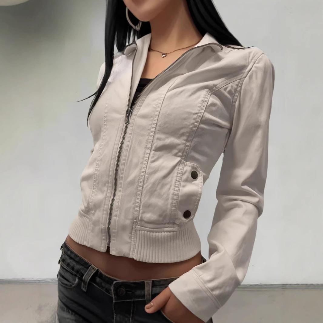 Damen leichte Übergangsjacke mit strukturiertem Design R&B