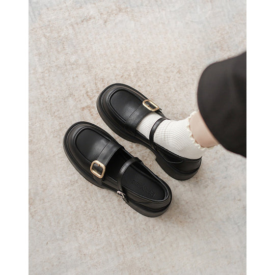Damen elegante Mary Jane Schuhe mit modischem Schnallenakzent R&B