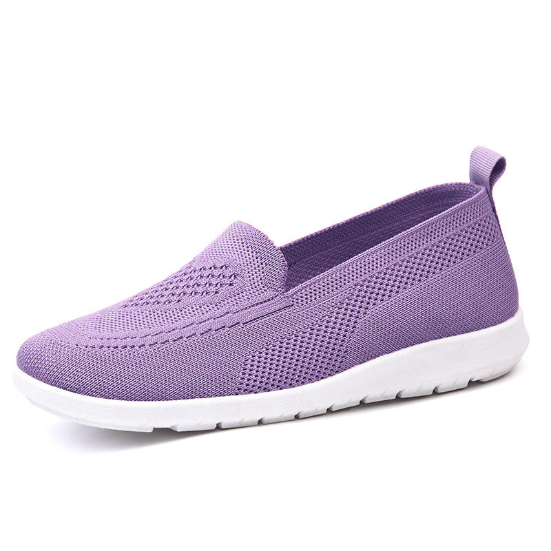 Damen Komfortable Slip-On Freizeitschuhe mit atmungsaktiver Netzstruktur