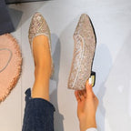 Damen Ballerinas mit funkelnden Verzierungen R&B