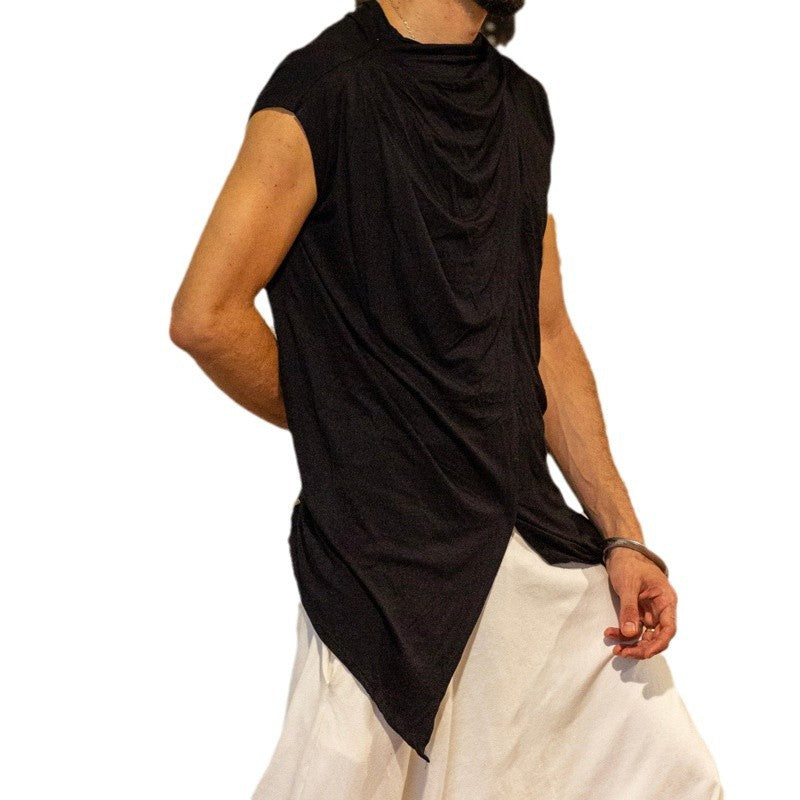 Herren asymmetrisches Kurzarm-T unique Longshirt
