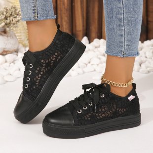 Damen Sportliche Sneaker mit luftdurchlässigem Spitze-Design R&B