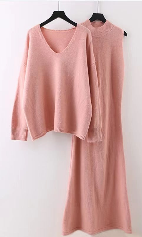 Damen Strickkleid mit Pullover im Set R&B