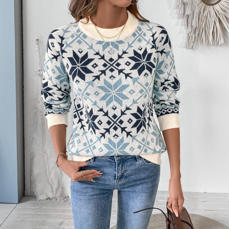 Damen gestrickter Pullover im Skandi-Stil R&B