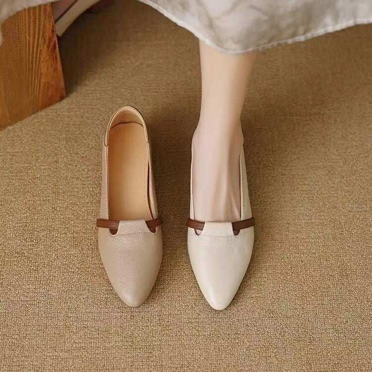 Damen Elegante Ballerinas mit komfortablem Blockabsatz und modischem Riemen