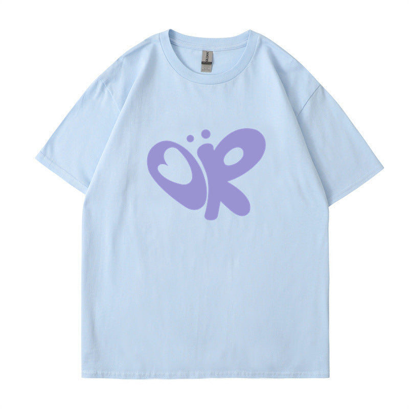 Damen lässiges T-Shirt mit einzigartigem Grafikdruck R&B