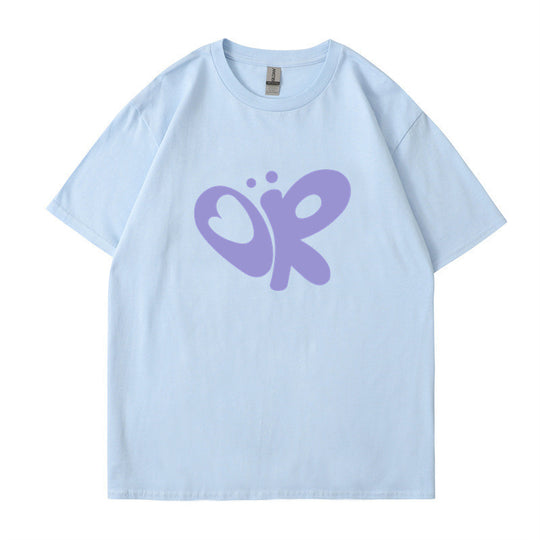 Damen lässiges T-Shirt mit einzigartigem Grafikdruck R&B