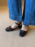 Damen Stylish Komfort-Sandalen mit eleganter Applikation R&B