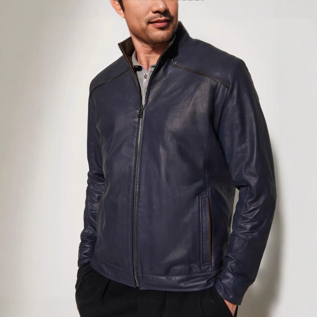Herren modische jacke mit klassischem Stehkragen und eleganten Akzenten R&B