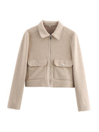 Damen cropped Utility-Jacke R&B