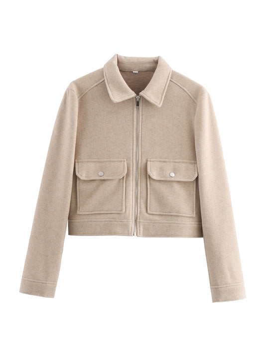 Damen cropped Utility-Jacke R&B