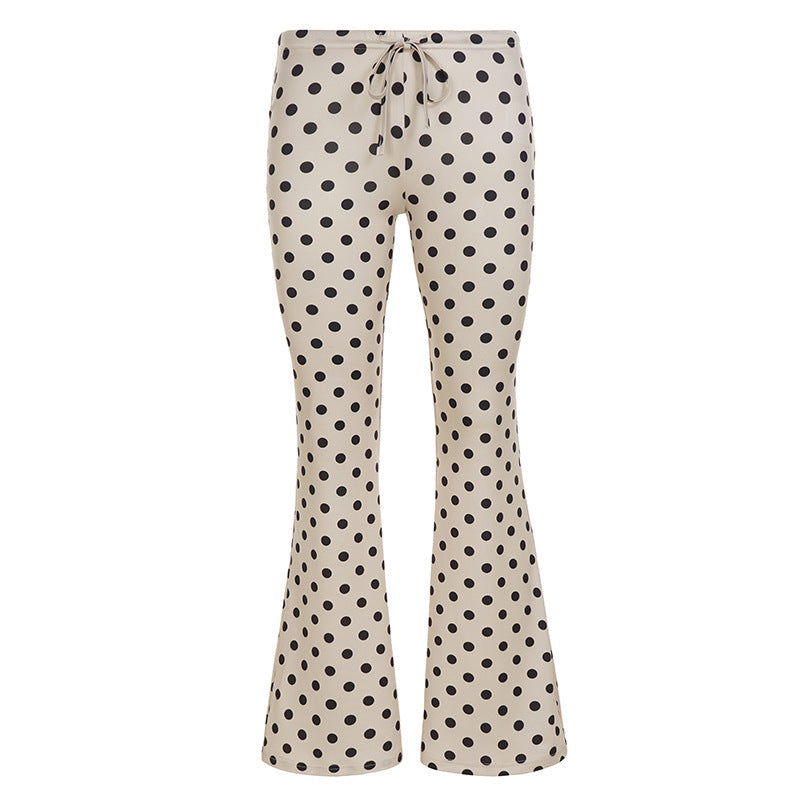 Damen Flared Pants mit Punkten R&B