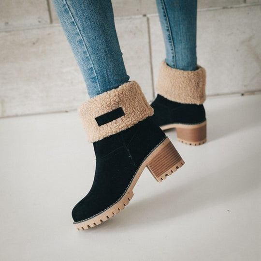 Damen Stiefeletten mit warmem Futter und rutschfester Sohle R&B