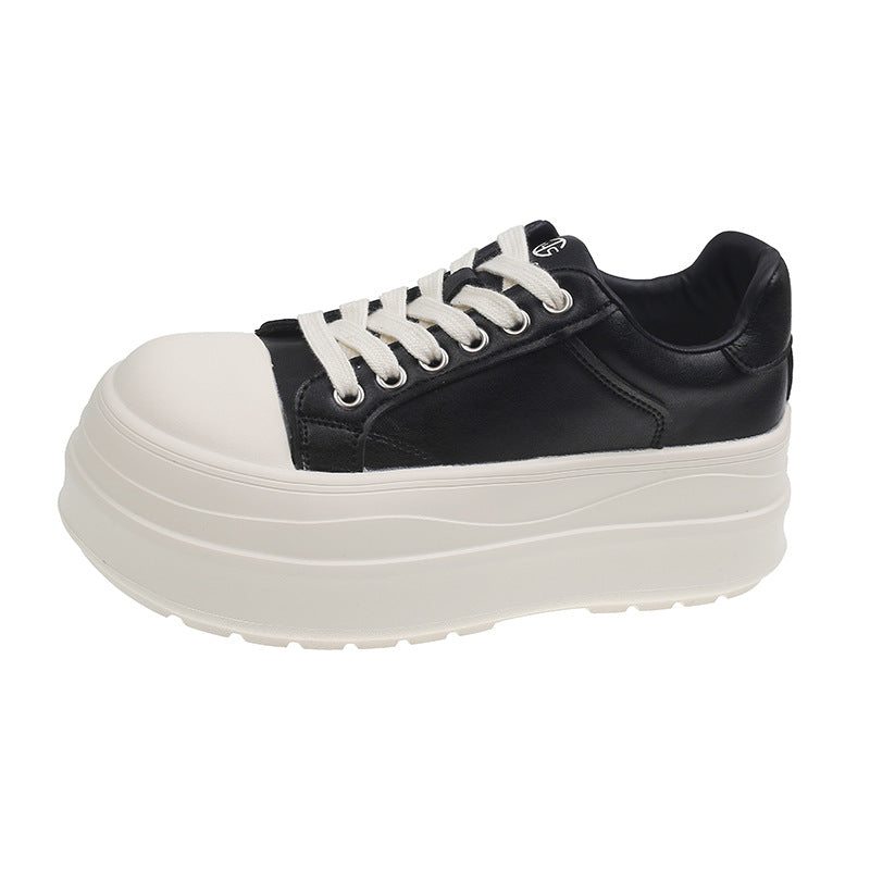 Damen modische Plateau Sneakers mit robustem Obermaterial und detaillierter Schnürung R&B