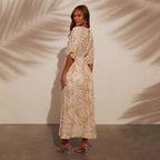 Damen Leichtes Maxikleid mit floralem Muster und lässigem Schnitt R&B