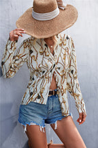Damen Bluse mit schickem Kettenmuster R&B