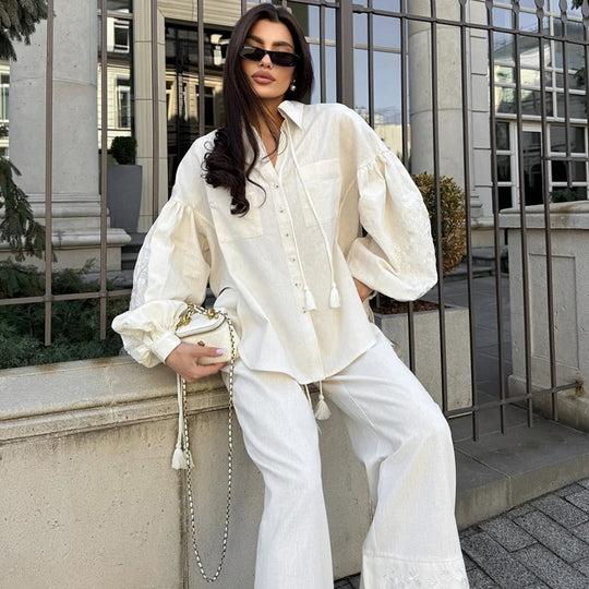 Damen lässige Loungewear-Kombination mit geblümtem Design R&B