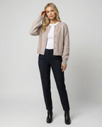 Eleganter Damen Strickcardigan aus weichem gR&Bürstetem Kaschmir für den Herbst