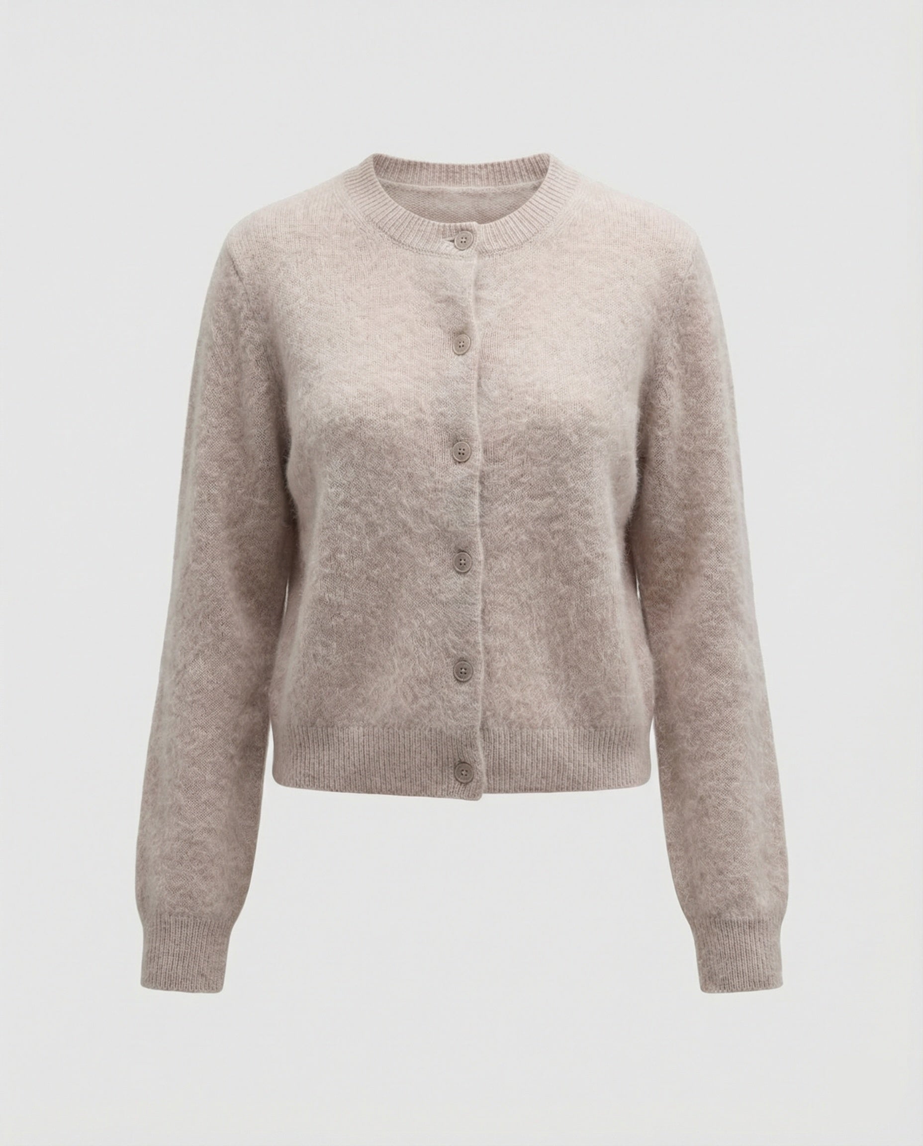 Eleganter Damen Strickcardigan aus weichem gR&Bürstetem Kaschmir für den Herbst