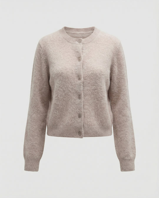Eleganter Damen Strickcardigan aus weichem gebürstetem Kaschmir für den Herbst