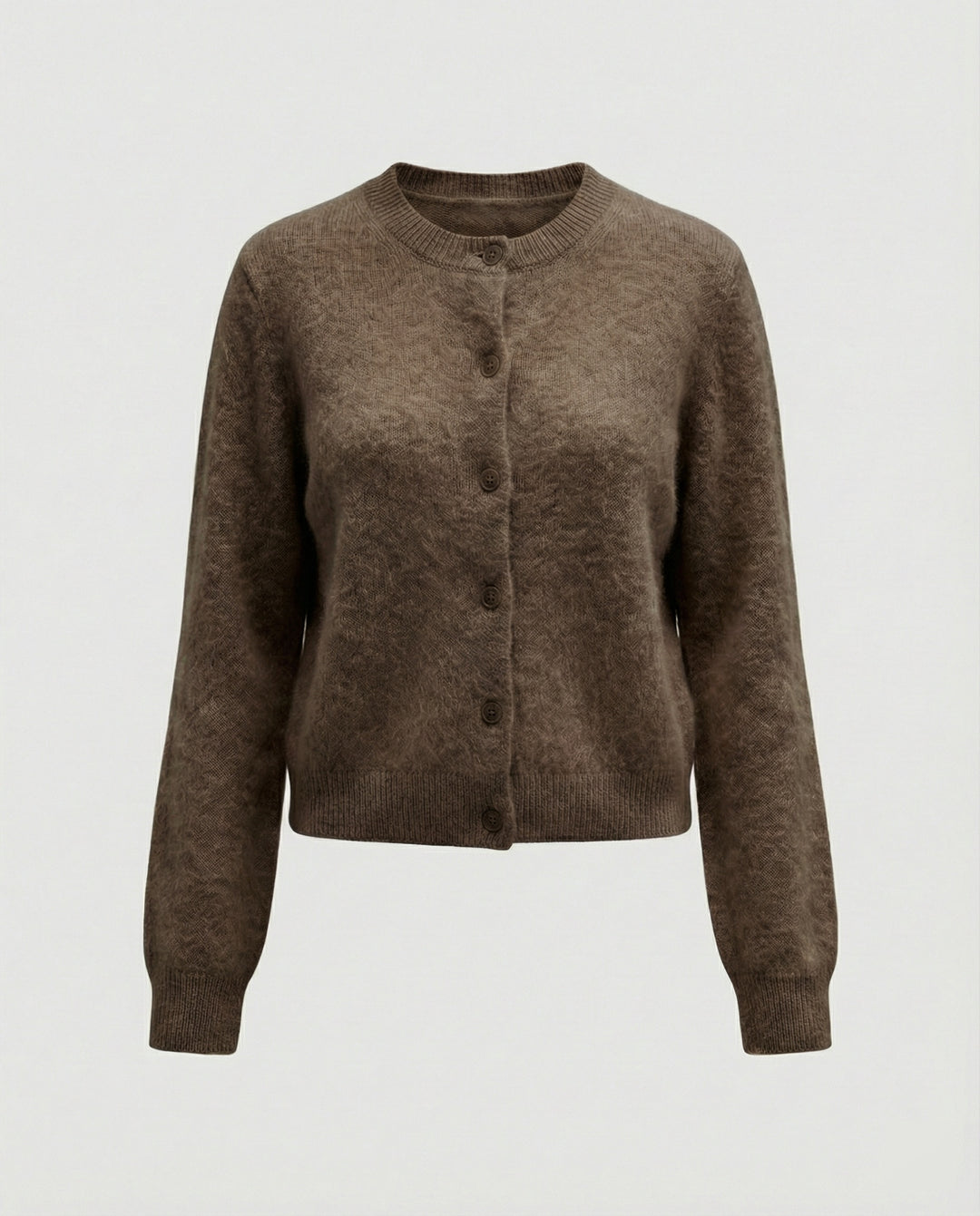 Eleganter Damen Strickcardigan aus weichem gebürstetem Kaschmir für den Herbst