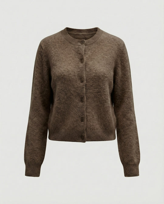 Eleganter Damen Strickcardigan aus weichem gebürstetem Kaschmir für den Herbst