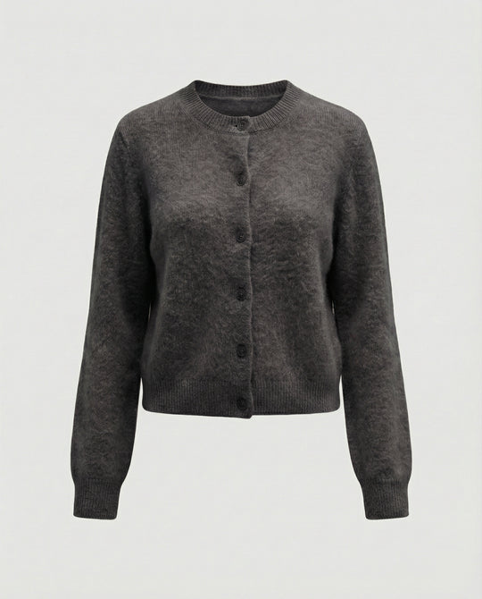 Eleganter Damen Strickcardigan aus weichem gebürstetem Kaschmir für den Herbst