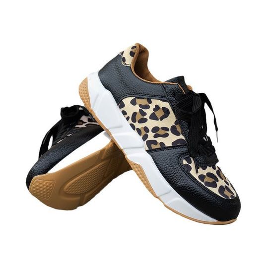 Damen Komfortable und stilvolle Sneakers mit Leopardenmuster R&B