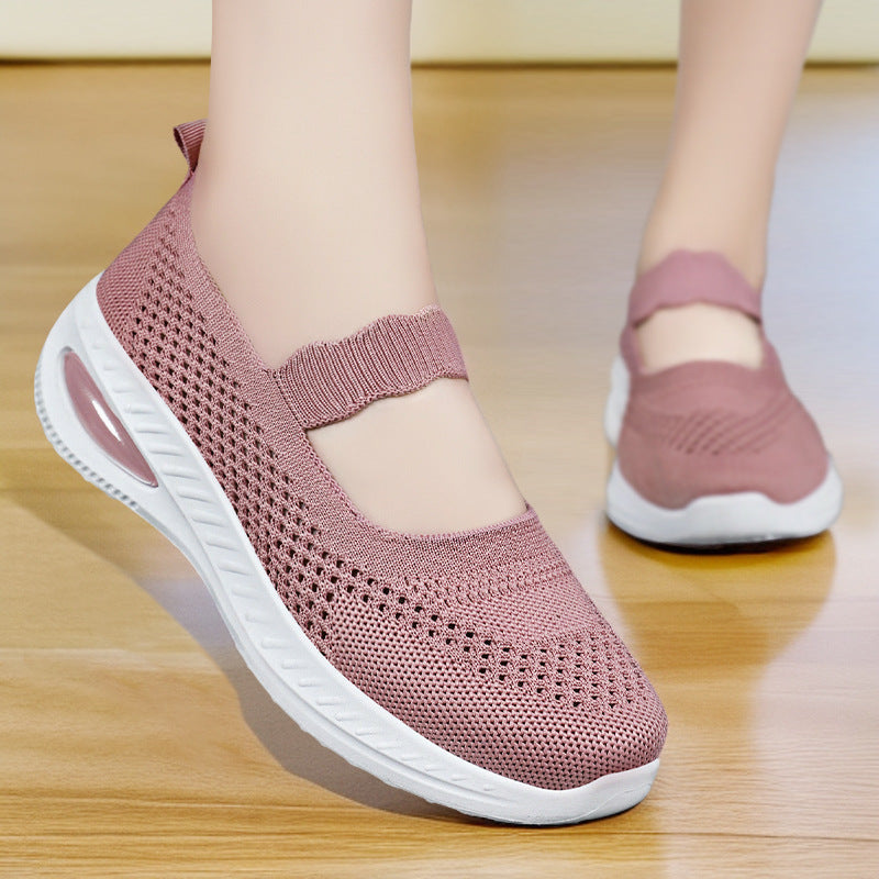 Damen sportliche Mesh Slip-On Schuhe mit flexiblem Obermaterial R&B