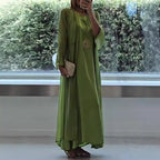 Damen nan elegante Lagen-Abendrobe mit gefüttertem Innenkleid, transparentem Chiffon-Überwurf und taillenverstellbaren Bändern R&B
