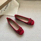 Damen Ballerinas mit eleganter Schleife und hochwertiger Glanzoberfläche R&B