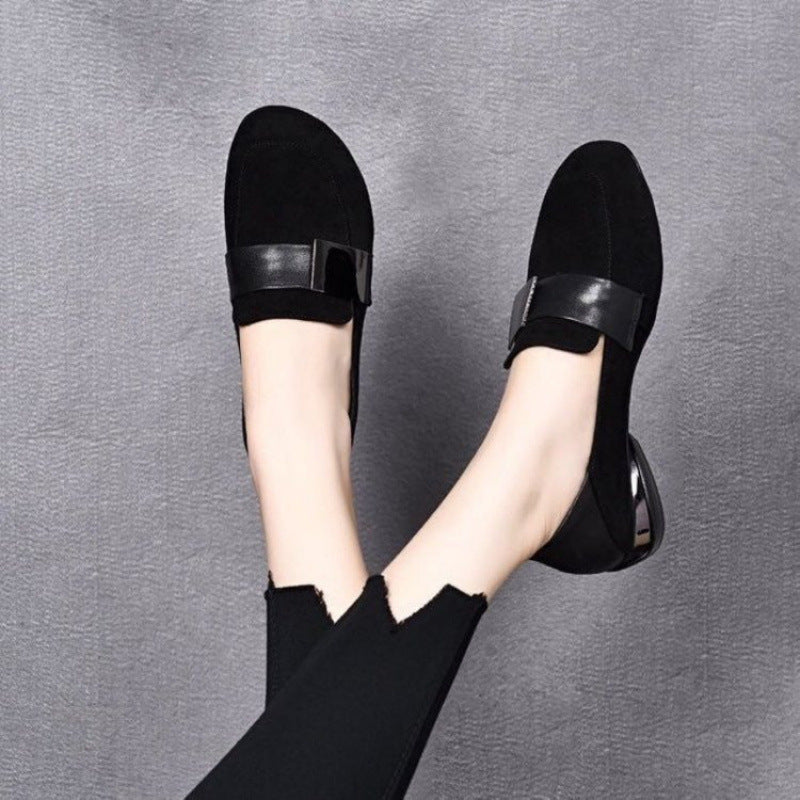 Damen Komfortable und stilvolle Ballerinas mit modischem Riemen R&B