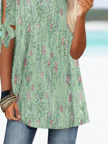 Damen legere Bluse mit schnüren R&B