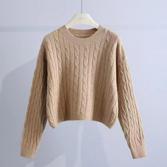 Damen Grobstrickpullover mit strukturiertem Muster und lässigem Schnitt R&B