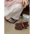 Damen Mules mit modernem Netzdesign R&B