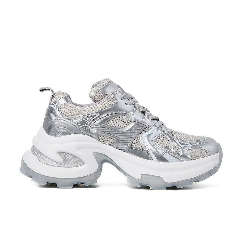 Damen Sportliche Sneakers mit atmungsaktivem Mesh-Obermaterial und dämpfender Sohle R&B