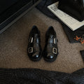 Damen Komfortable Schnürschuhe mit modischem Doppelschnallenverschluss