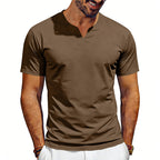 Herren nan V-Ausschnitt-Sportshirt mit ergonomischen Formnähten und elastischem Jersey R&B