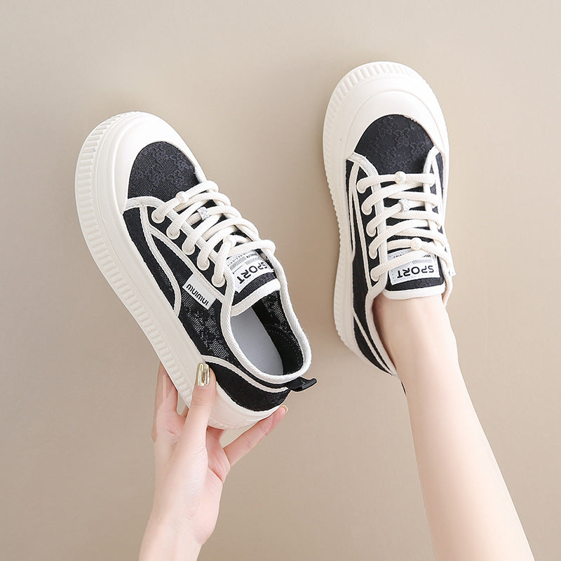 Damen Komfortable Sneaker mit dicker Sohle und einzigartigem Design R&B