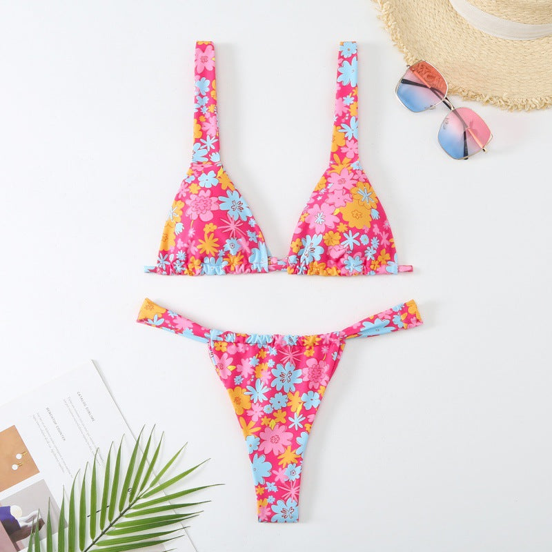 Damen wunderschöner Bikini mit floralen Mustern R&B
