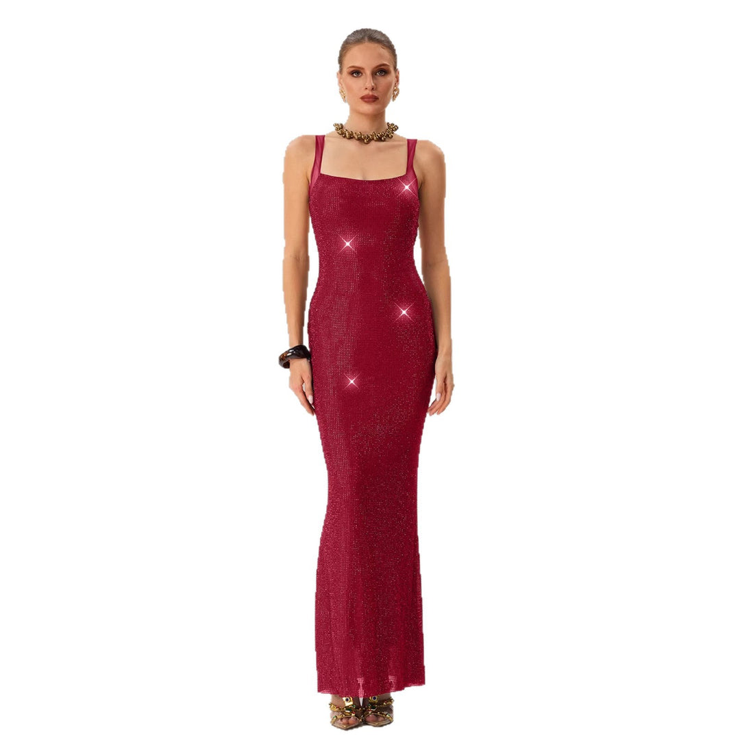 Damen Glamouröses Abendkleid mit funkelnden Pailletten und taillierter Silhouette R&B