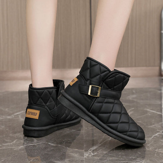 Damen modische warme Winterstiefel mit hochwertiger Isolierung und praktischem Klettverschluss R&B