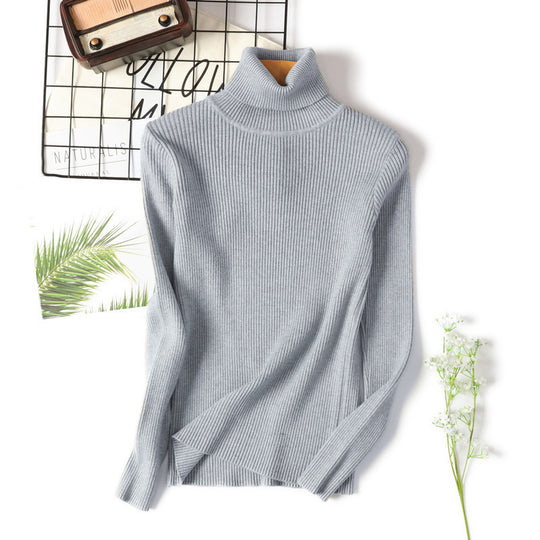 Damen Rollkragenpullover im feinen Rippenstrick R&B