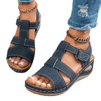 Damen Bequeme Wedge-Sandalen mit verstellbarem Riemendesign R&B