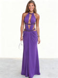 Damen Elegantes Abendkleid mit aufregendem Cut-Out-Design und funkelnden Akzenten EB