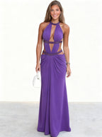 Damen Elegantes Abendkleid mit aufregendem Cut-Out-Design und funkelnden Akzenten EB