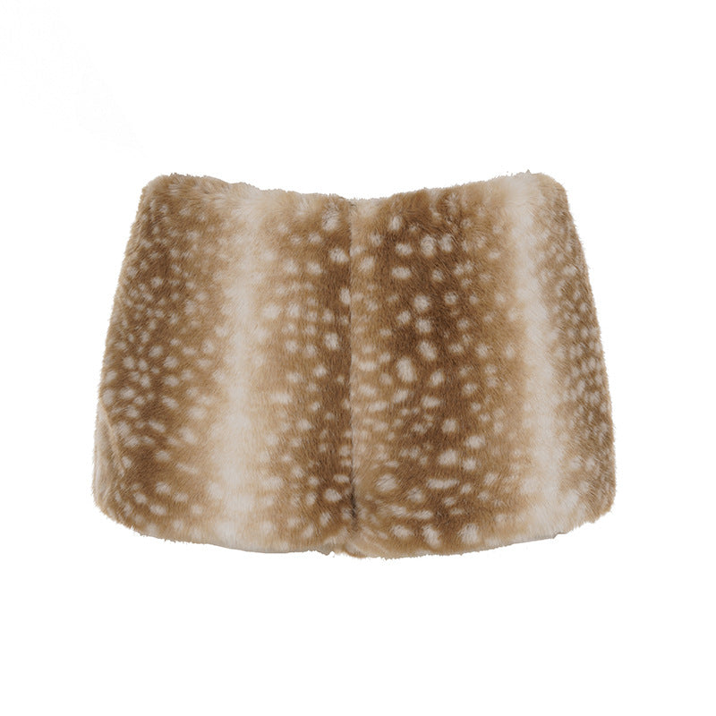 Damen Kunstfell-Shorts R&B