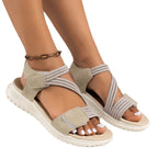 Damen Sportliche Sandalen mit verstellbarem Riemendesign und rutschfester Sohle R&B
