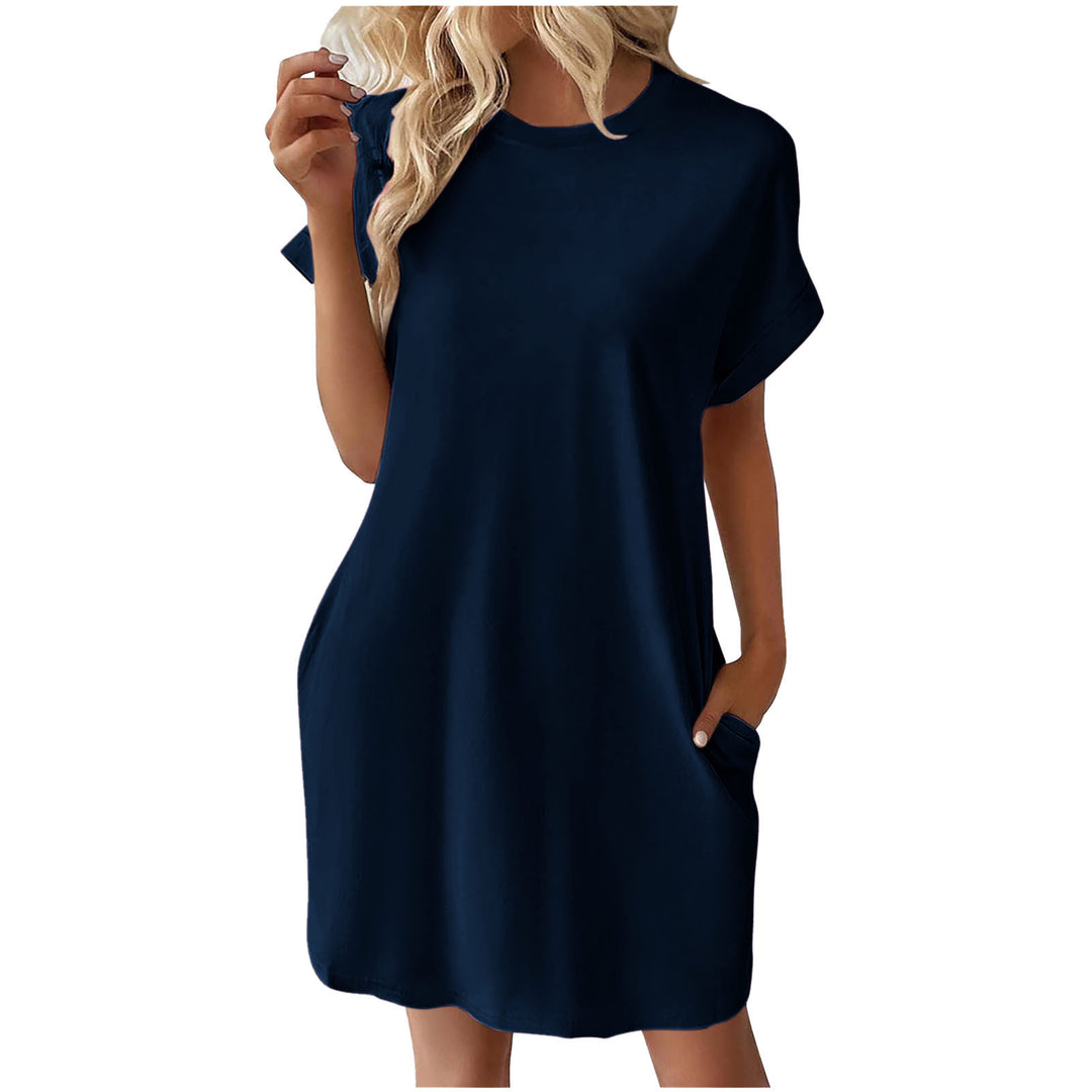 Damen lässiges T-Shirt Kleid mit praktischen Taschen R&B