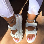 Damen Komfortsandalen mit verstellbaren Riemen und rutschfester Sohle R&B